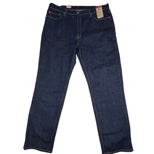 Levis 541 Athletic Taper Jeans Mens 40x34 Dark Indigo Blue Stretch Denim NEW